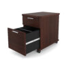 i5 Industries Kai Mobile Pedestal Open - Mahogany - MBF24