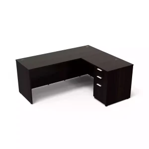 i5 Industries Kai L-Desk with Full Pedestal, 60" L x 78" W