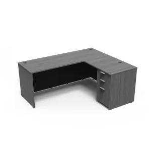 i5 Industries Kai L-Desk with Full Pedestal, 71" L x 84" W