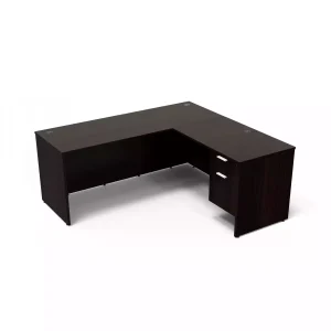 i5 Industries Kai L-Desk with Suspended Pedestal, 60" L x 78" W