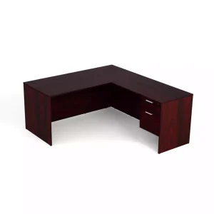 i5 Industries Kai L-Desk with Suspended Pedestal, 71" L x 72" W