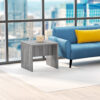 i5 Industries Close Up Kai End Table in Samoa Gray in high rise private office