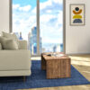 i5 Industries Close Up Walnut Coffee Table in high rise corporate private office