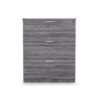 i5 Industries Kai 3 Drawer Lateral File Front - Samoa Gray - L36DR3