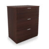 i5 Industries Kai 3 Drawer Lateral File - Mahogany - L36DR3