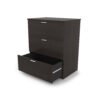 i5 Industries Kai 3 Drawer Lateral File Open - Espresso - L36DR3