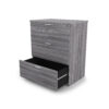 i5 Industries Kai 3 Drawer Lateral File Open - Samoa Gray - L36DR3