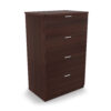 i5 Industries Kai 4 Drawer Lateral File - Mahogany - L36DR4
