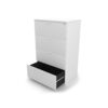 i5 Industries Kai 4 Drawer Lateral File Open - Matte White - L36DR4