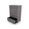 i5 Industries Kai 4 Drawer Lateral File Open - Samoa Gray - L36DR4