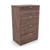 i5 Industries Kai 4 Drawer Lateral File - Walnut - L36DR4
