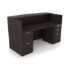 i5 Industries Kai Reception Desk Double Full Pedestals - Espresso - RD3071P-2