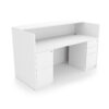 i5 Industries Kai Reception Desk Double Full Pedestals - Matte White - RD3071P-2