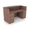 i5 Industries Kai Reception Desk Double Full Pedestals - Walnut - RD3071P-2