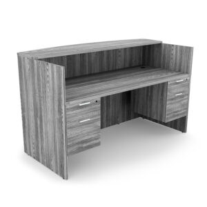 i5 Industries Kai Reception Desk with Double Suspended Pedestals, 30" D x 71" W