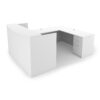 i5 Industries Kai Reception U-Desk with Double Full Peds Back - Matte White - URD7196P-1, URD71102P-1