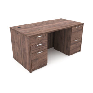 i5 Industries Kai Desk with Double Full Pedestals, 30" D x 71" W