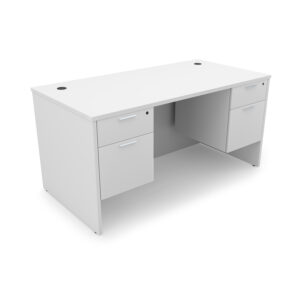 i5 Industries Kai Desk with Double Suspended Pedestals, 30" D x 66" W