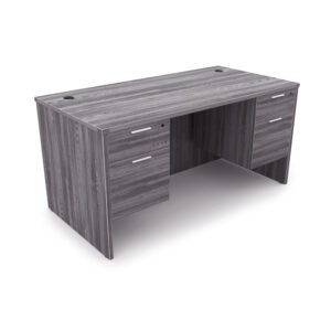 i5 Industries Kai Desk with Double Suspended Pedestals, 30" D x 71" W