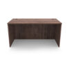i5 Industries Kai Rectangular Desk Shell Front View - Walnut - D3048, D3060, D3066, D3071, D3671