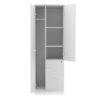 i5 Industries Kai Wardrobe Storage Cabinet Open - Matte White - WDC69