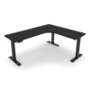 i5 Industries iRize L-Shaped Extended Corner Standing Desk - Black Black Base