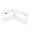 i5 Industries iRize L-Shaped Extended Corner Standing Desk - Matte White White Base