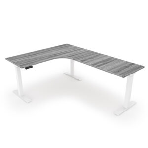 i5 Industries iRize Fluted Extended Corner Standing L-Desk, 60" L x 60" W