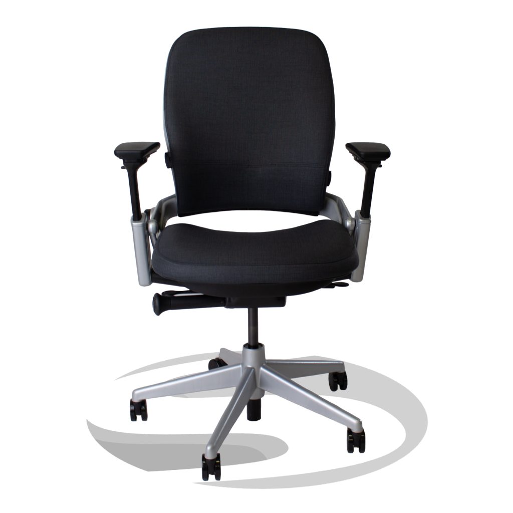 Steelcase Leap V2 Dark Gray Platinum Fully Loaded Systems Office