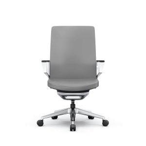 i5 Industries Gravity Leather Conference Chair Fully Loaded Gray