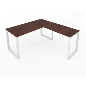 i5 Industries Fusion Metal Leg L-Desk with Grommets, 72″ D x 72″ W
