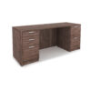 i5 Industries Kai Credenza Double Full Pedestals - Walnut - C2471P-6, C2466P-9