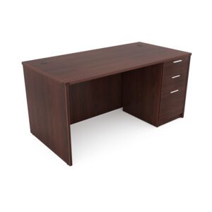 i5 Industries Kai Desk with Single Full Pedestal, 30" D x 60" W