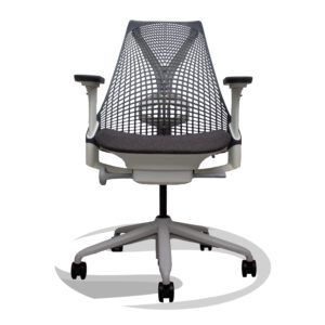 Herman Miller Sayl White Frame, Black and Gray Fully Adjustable