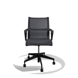 Herman Miller Setu Side Chair Charcoal Frame and Mesh with Graphite Base