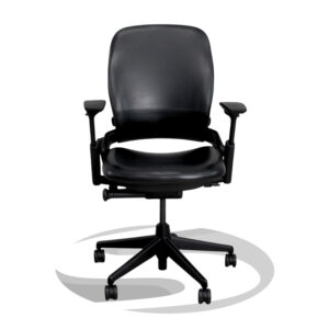 Steelcase Leap V2 in Black Vinyl Fully Adjustable
