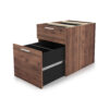i5 Industries Kai Box File Pedestal Open - Walnut - BF20, BF24