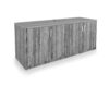 i5 Industries Kai Credenza Double Storage Cabinets - Samoa Gray - C2471P-6
