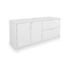i5 Industries Kai Credenza Lateral File Storage Cabinet - Matte White - C2471P-5