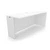 i5 Industries Kai Gable Leg Transparent Credenza - Matte White - GL2814