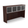 i5 Industries Kai Hutch with 4 Glass Doors - Mahogany - OH66P-G4, OH71P-G4