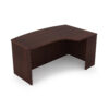 i5 Industries Kai Right-Handed Extended Corner Bow Front Desk Shell - Mahogany - EBD3671R