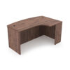 i5 Industries Kai Right-Handed Extended Corner Bow Front Desk Shell - Walnut - EBD3671R