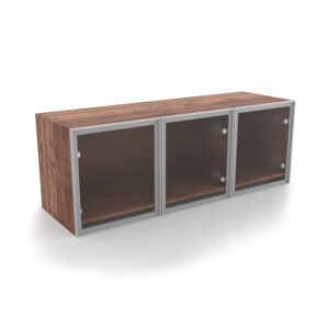 i5 Industries Kai Wall Mounted Hutch with 3 Glass Doors, 48" W