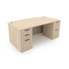 i5 Industries Rayne Bow Front Desk Double Full Peds - Coastal Dune - RN-BD3671P-2