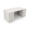 i5 Industries Rayne Bow Front Desk Double Full Peds - Harbor Elm - RN-BD3671P-2
