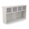 i5 Industries Rayne Hutch with 4 Glass Doors - Harbor Elm - RN-OH66P-G4, RN-OH71P-G4