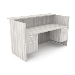 i5 Industries Rayne Reception Desk with Double Suspended Pedestals, 30" D x 71" W