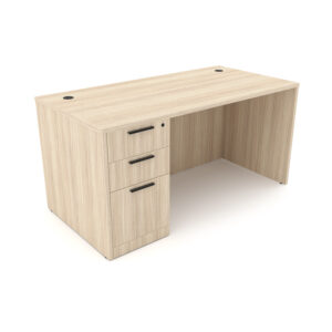 i5 Industries Rayne Desk with Full Pedestal, 30" D x 60" W