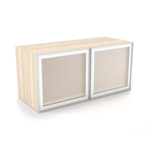 i5 Industries Rayne Wall Mounted Hutch with Glass Doors, 36" W